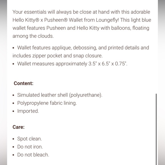 NEW Hello Kitty Pusheen Loungefly Balloon Rainbow Mint Green Backpack Wallet Set - Picture 10 of 15
